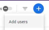 Add Users button in GA