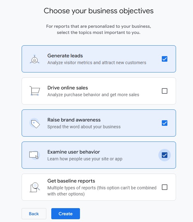 Google Analytics Objectives