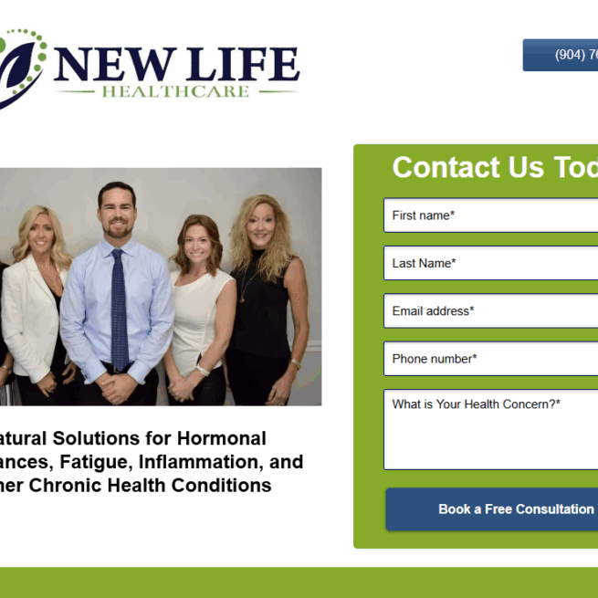 new-life-hc-lp screenshot of custom landing page creation